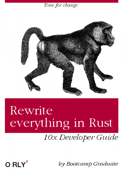 Rewrite in Rust book (satyrical)